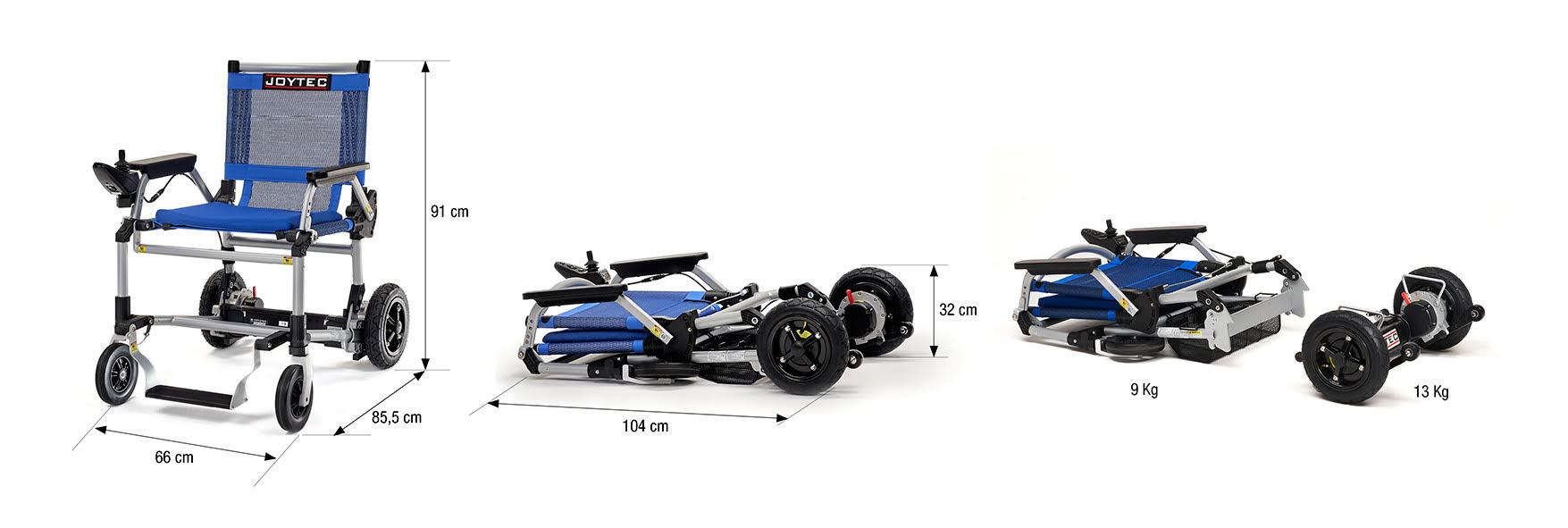 Joytec Pro, a cadeira de rodas elétrica dobrável